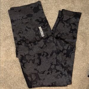 Gymshark Black & Charcoal Patterned Leggings